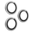 Devia Folie Sticla Camera Peak Series iPhone 17 Pro/ 17 Pro Max Argintiu, pachet de 3 buc