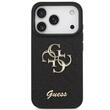 Guess Husa Fixed Glitter 4G Metal Logo iPhone 18 Pro / 17 Pro Negru