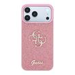 Guess Husa Fixed Glitter 4G Metal Logo iPhone 18 Pro Max / 17 Pro Max Roz