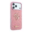 Guess Husa Fixed Glitter 4G Metal Logo iPhone 18 Pro Max / 17 Pro Max Roz