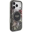 Guess Husa Flowers Strap MagSafe iPhone 17 Pro Negru