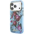 Guess Husa Glitter Blossom Roses MagSafe iPhone 18 Pro / 17 Pro Light Blue