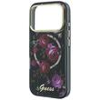 Guess Husa Glitter Blossom Roses MagSafe iPhone 18 Pro / 17 Pro Negru
