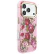 Guess Husa Glitter Blossom Roses MagSafe iPhone 18 Pro / 17 Pro Roz