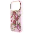 Guess Husa Glitter Blossom Roses MagSafe iPhone 18 Pro / 17 Pro Roz