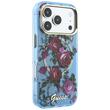 Guess Husa Glitter Blossom Roses MagSafe iPhone 18 Pro Max / 17 Pro Max Light Blue