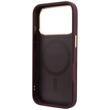 Guess Husa Grained Leather Ring Stand 360 Classic Magsafe iPhone 18 Pro Max / 17 Pro Max Burgundy