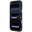 Guess Husa Grained Leather Round Strass Logo Magsafe iPhone 18 Pro / 17 Pro Negru