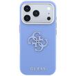 Guess Husa Grained Leather and Big Resin Logo iPhone 18 Pro / 17 Pro Light Blue