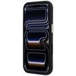Guess Husa Grained Leather and Big Resin Logo iPhone 18 Pro / 17 Pro Negru