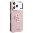 Guess Husa Grained Leather and Big Resin Logo iPhone 18 Pro / 17 Pro Roz