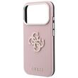 Guess Husa Grained Leather and Big Resin Logo iPhone 18 Pro / 17 Pro Roz