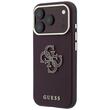 Guess Husa Grained Leather and Big Resin Logo iPhone 18 Pro Max / 17 Pro Max Burgundy