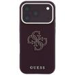 Guess Husa Grained Leather and Big Resin Logo iPhone 18 Pro Max / 17 Pro Max Burgundy
