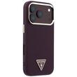 Guess Husa Grained Triangle Logo MagSafe iPhone 18 Pro / 17 Pro Burgundy