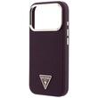 Guess Husa Grained Triangle Logo MagSafe iPhone 18 Pro / 17 Pro Burgundy