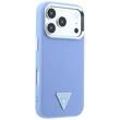 Guess Husa Grained Triangle Logo MagSafe iPhone 18 Pro / 17 Pro Light Blue