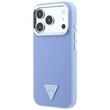 Guess Husa Grained Triangle Logo MagSafe iPhone 18 Pro / 17 Pro Light Blue