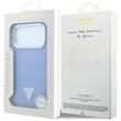 Guess Husa Grained Triangle Logo MagSafe iPhone 18 Pro / 17 Pro Light Blue