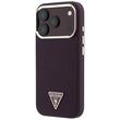 Guess Husa Grained Triangle Logo MagSafe iPhone 18 Pro Max / 17 Pro Max Burgundy