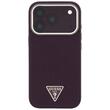Guess Husa Grained Triangle Logo MagSafe iPhone 18 Pro Max / 17 Pro Max Burgundy