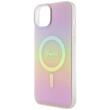 Guess Husa Iridescent Script MagSafe iPhone 15 Roz