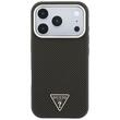 Guess Husa Kevlar Triangle Logo MagSafe iPhone 18 Pro / 17 Pro Maro