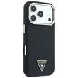 Guess Husa Kevlar Triangle Logo MagSafe iPhone 18 Pro / 17 Pro Negru