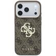 Guess Husa Leather 4G Big Strass Logo iPhone 18 Pro / 17 Pro Maro