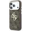 Guess Husa Leather 4G Big Strass Logo iPhone 18 Pro / 17 Pro Maro