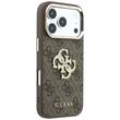 Guess Husa Leather 4G Big Strass Logo iPhone 18 Pro / 17 Pro Maro