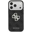 Guess Husa Leather 4G Big Strass Logo iPhone 18 Pro / 17 Pro Negru