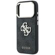 Guess Husa Leather 4G Big Strass Logo iPhone 18 Pro / 17 Pro Negru