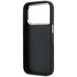 Guess Husa Leather 4G Big Strass Logo iPhone 18 Pro / 17 Pro Negru