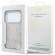 Guess Husa Leather 4G Stripe Round Classic Logo MagSafe iPhone 18 Pro / 17 Pro Roz