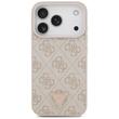 Guess Husa Leather 4G Triangle Strass MagSafe iPhone 18 Pro / 17 Pro Roz