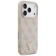 Guess Husa Leather 4G Triangle Strass MagSafe iPhone 18 Pro / 17 Pro Roz