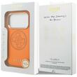 Guess Husa Leather Perforated 4G Logo MagSafe iPhone 18 Pro Max / 17 Pro Max Portocaliu