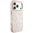 Guess Husa Leopard Glitter Triangle Logo MagSafe iPhone 18 Pro / 17 Pro Roz