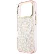 Guess Husa Leopard Glitter Triangle Logo MagSafe iPhone 18 Pro / 17 Pro Roz