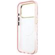 Guess Husa Leopard Glitter Triangle Logo MagSafe iPhone 18 Pro / 17 Pro Roz