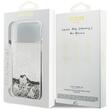 Guess Husa Liquid Glitter Charms iPhone 18 Pro / 17 Pro Argintiu