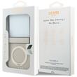 Guess Husa Magnetic Ring Stand Grained Classic Logo Samsung Galaxy Z Flip8 Bej