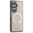 Guess Husa Magnetic Ring Stand Grained Classic Logo MagSafe Samsung Galaxy Z Fold8 Ultra Bej