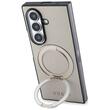 Guess Husa Magnetic Ring Stand Grained Classic Logo MagSafe Samsung Galaxy Z Fold8 Ultra Bej