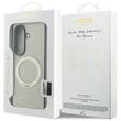 Guess Husa Magnetic Ring Stand Grained Classic Logo MagSafe Samsung Galaxy Z Fold8 Ultra Bej