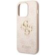 Guess Husa PU 4G Metal Logo iPhone 14 Pro Roz