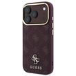 Guess Husa Peony 4G Small Logo MagSafe iPhone 18 Pro Max / 17 Pro Max Burgundy