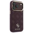Guess Husa Peony 4G Small Logo MagSafe iPhone 18 Pro Max / 17 Pro Max Burgundy