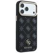 Guess Husa Peony 4G Small Logo MagSafe iPhone 18 Pro Max / 17 Pro Max Negru